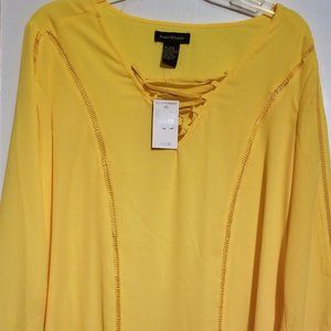 Lace-Up Bell Sleeve Tunic